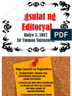 Pagsulat NG Editoryal