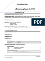 Sodium Hexametaphosphate, FCC: Safety Data Sheet