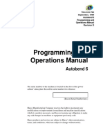 Programming and Operations Manual: Autobend 6
