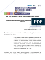 Las Bibliotecas Escolares Ante Las Políticas de Provisión de Libros: Desafíos y Reflexiones .Por Patricia B. Bustamante Por Patricia B. BUstamante