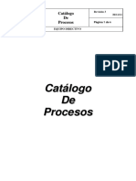 Catalogo de Procesos, para Sistemas de Gestion de Caliodad