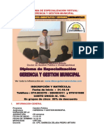 Diploma de Especializacion Gerencia y Gestion Municipal