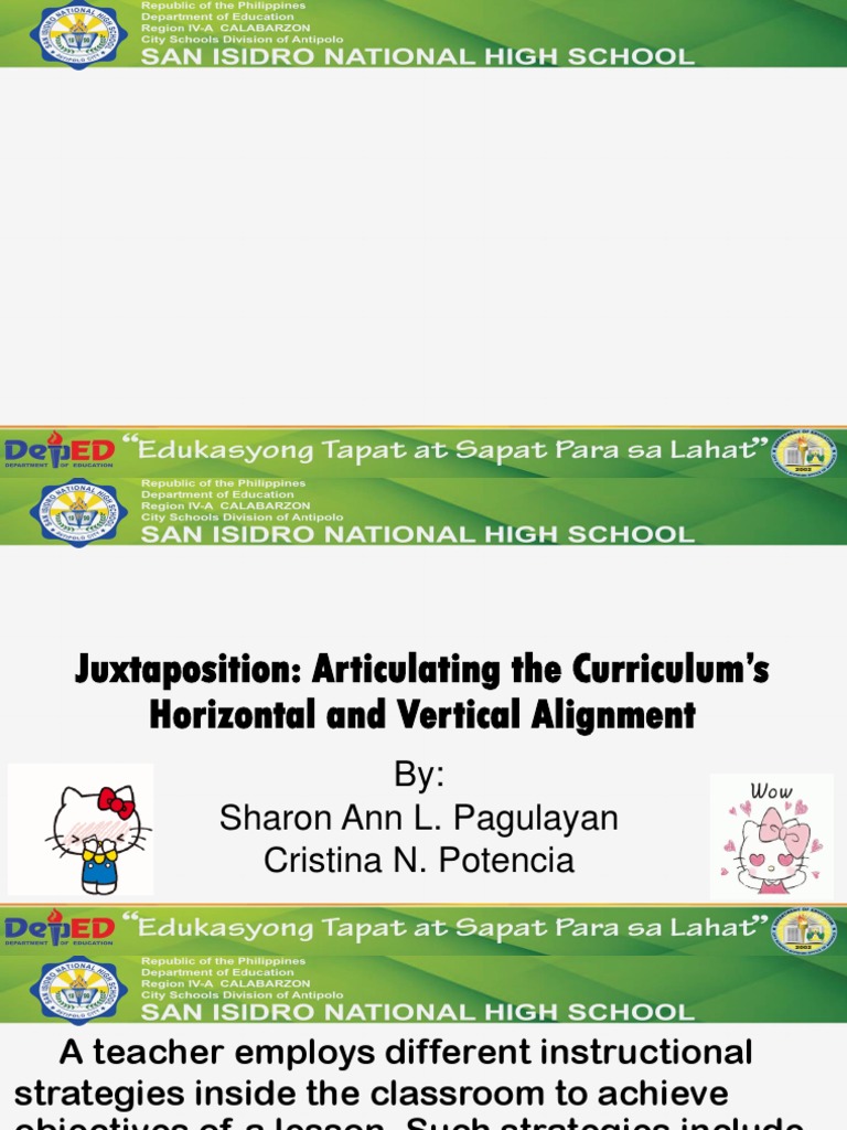 Horizontal and Vertical Curriculum Alignment PDF Curriculum