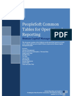 HCM - PeopleSoft Common Tables For Operational Reporting