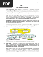 Unit - 3 Cloud Platform Architecture