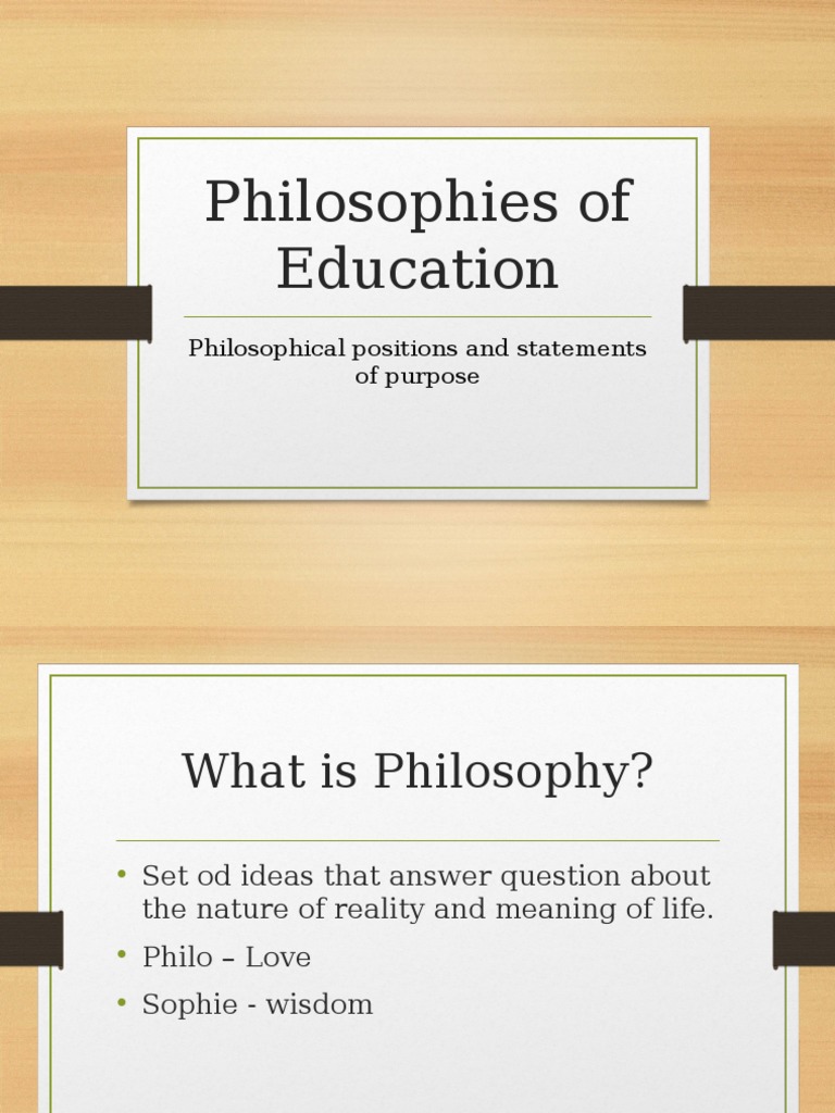 Educational Philosophies Explained | PDF | Constructivism (Philosophy ...