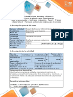 D - P - P - Guía de Actividades y Rúbrica de Evaluación - Paso 3 - Trabajo Colaborativo 2 - Formular Acciones de Mejora para El Proceso