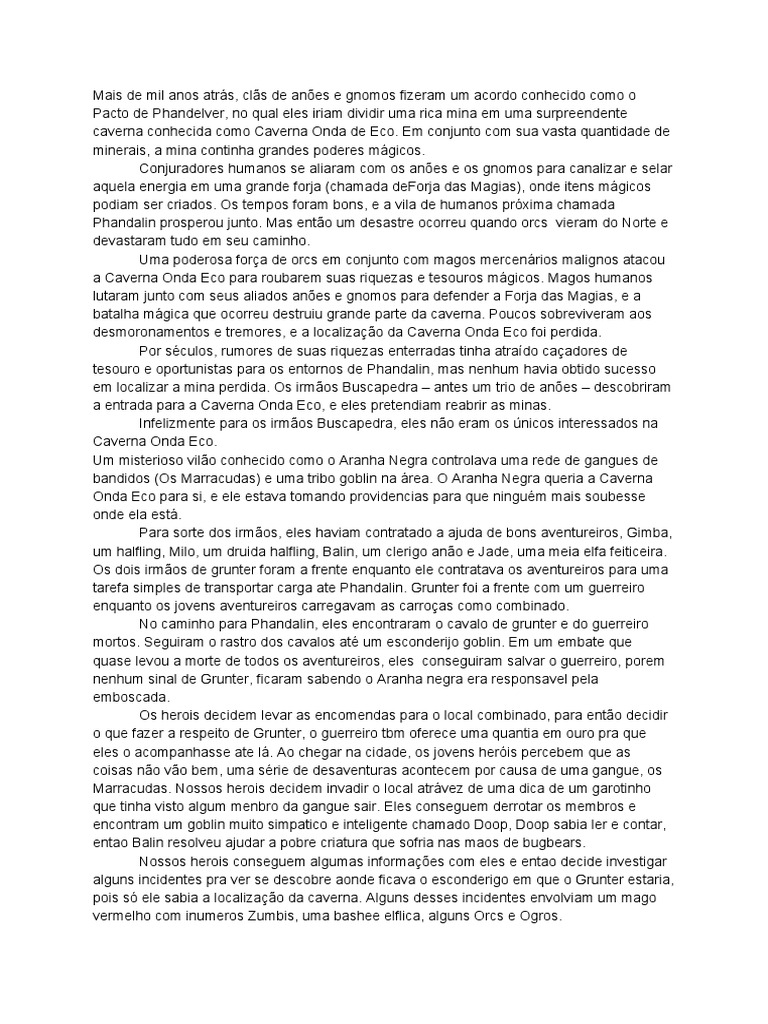 A Aventura dos Irmãos Buscapedra: A Busca pela Perdida Caverna Onda Eco ...