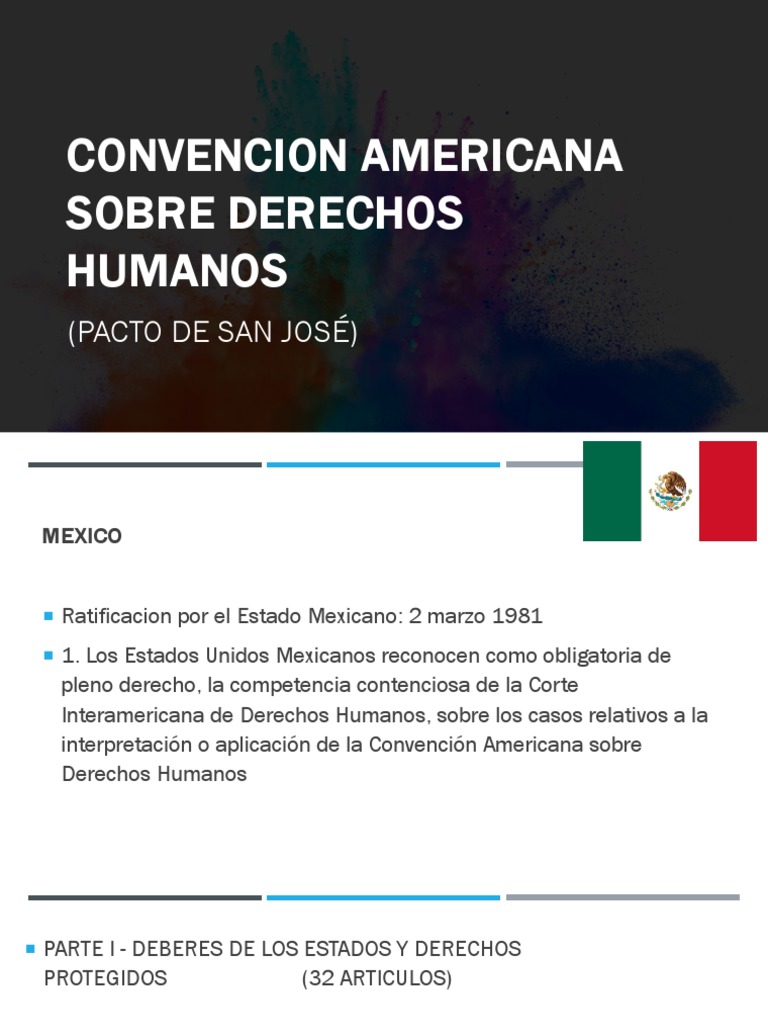 Convencion Americana Sobre Derechos Humanos (Pacto De San José) Convenio europeo de derechos