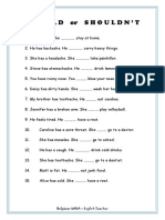 Should Shouldnt Grammar Drills Grammar Guides Worksheet Templates - 84426