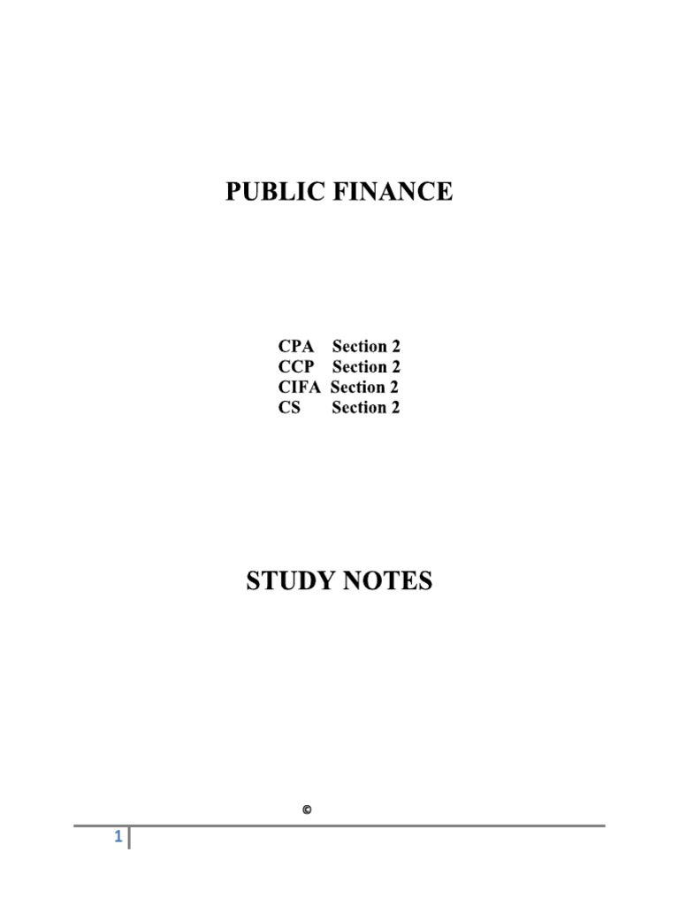 Public Finance and Taxation0001 PDF | PDF