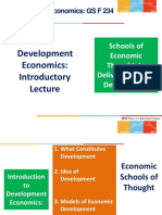 Development Economics: Introductory: Schools of Economic Thought To Deliver Economic Development