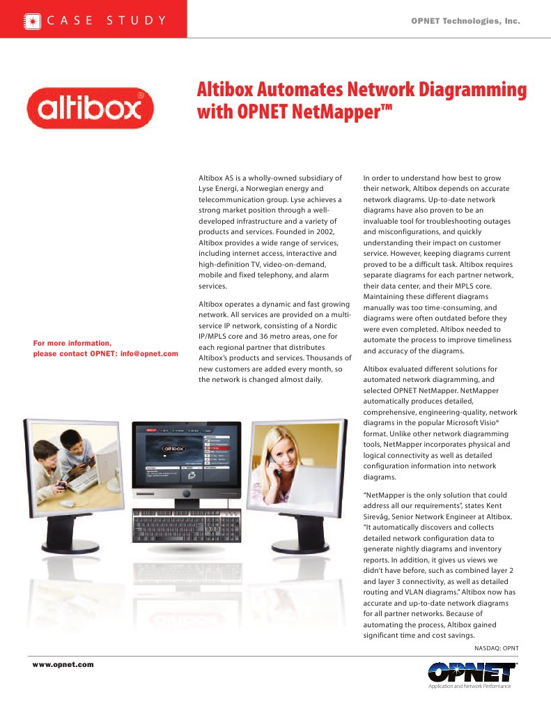 Altibox Automates Network Diagramming With OPNET NetMapper | PDF ...