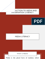 Introduction To Media and Information Literacy