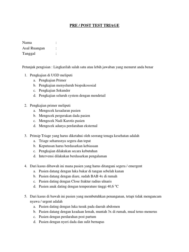 Pengkajian dan Triage di UGD | PDF