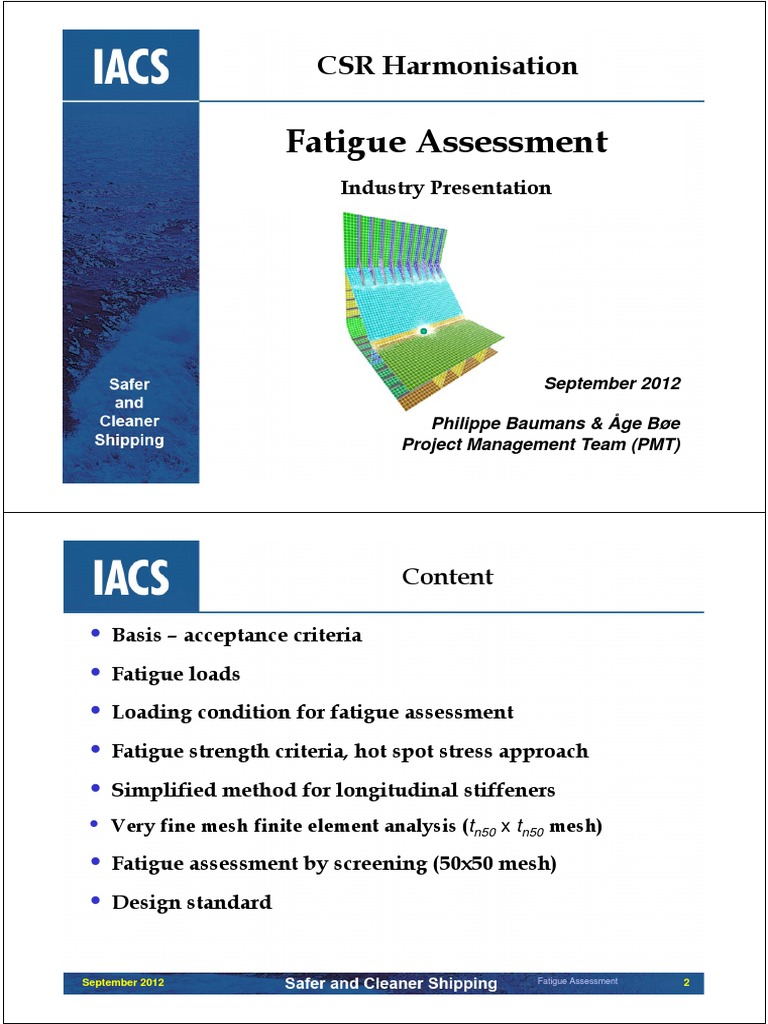Fatigue Assessment Methodologies | PDF | Fatigue (Material) | Stress ...
