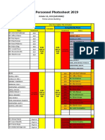 Trimex Personnel Photoshoot 2019 Schedule