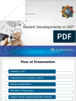 Recent Developments in GST