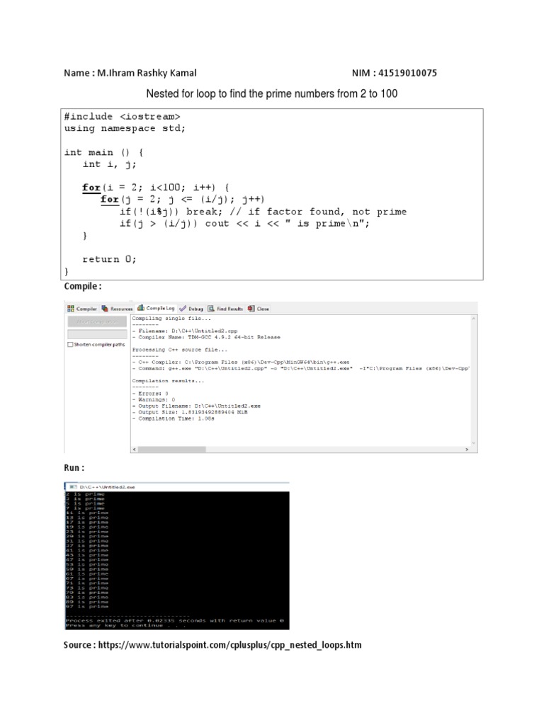 Code Nested Loop | PDF