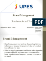 Brand Management: "Retailers Roles and Brands"