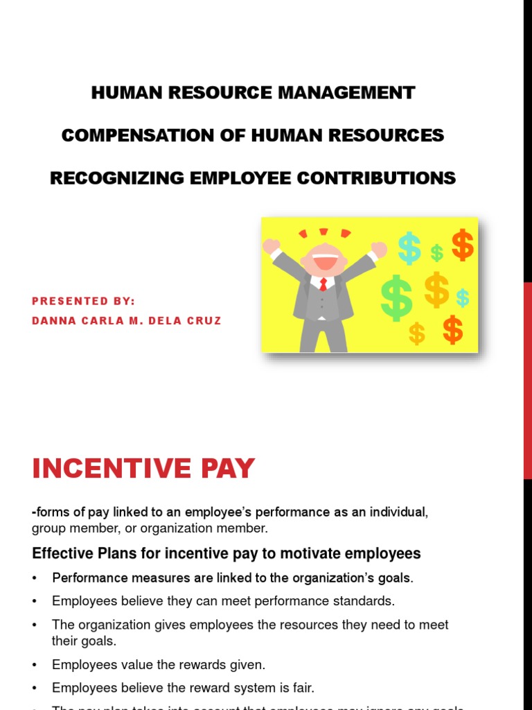 Incentive Pay Strategies in HR Management | PDF | Piece Work | Incentive