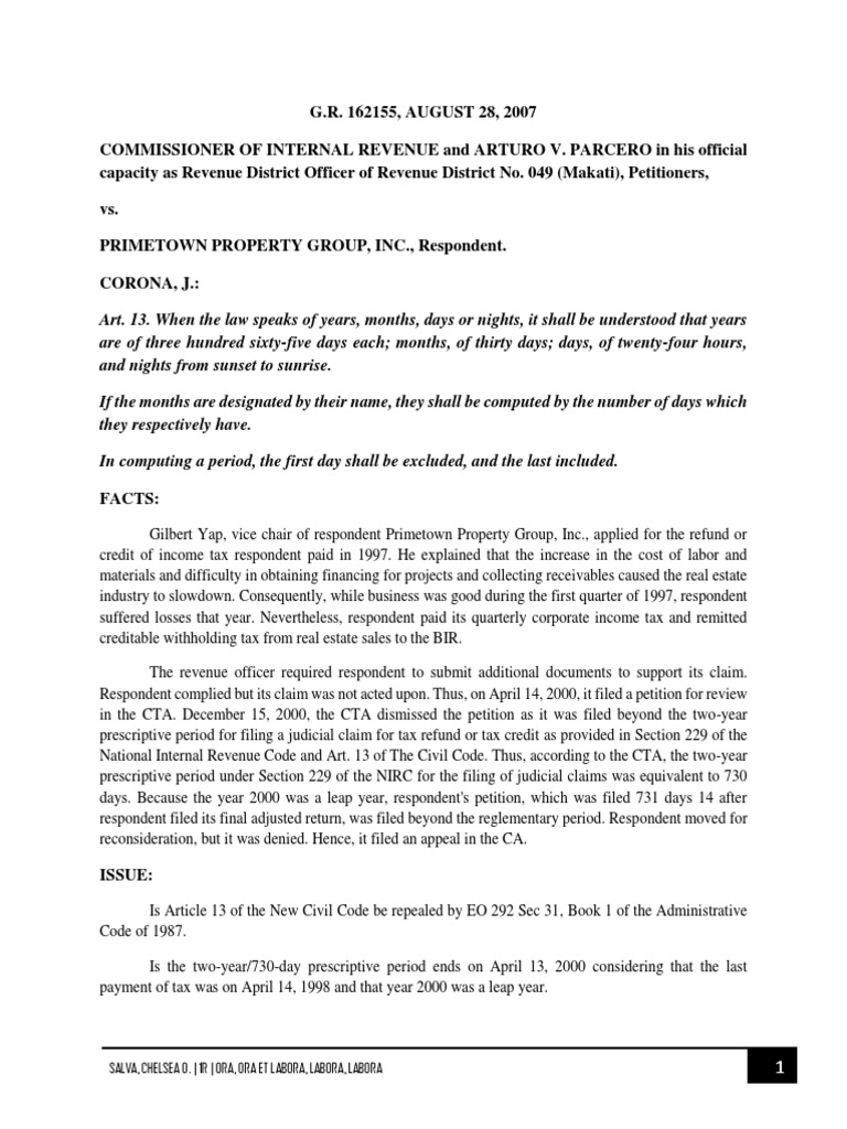 Determining the proper prescriptive period whether article 13 of the