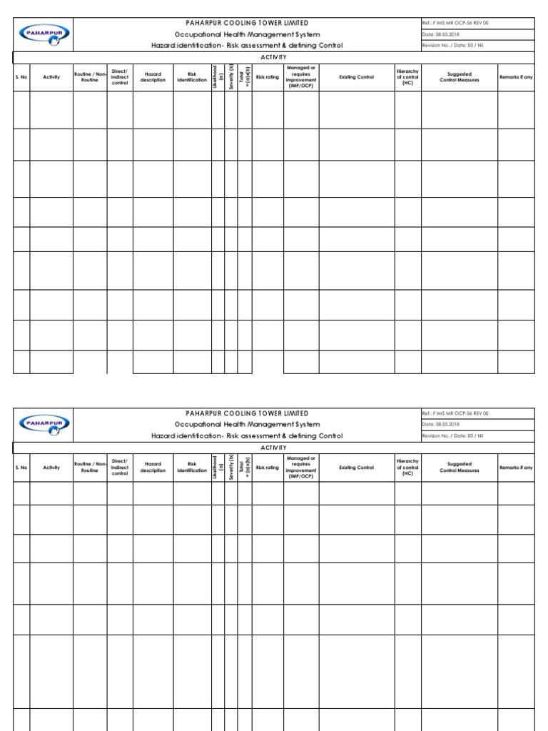 Hazard Assessment and Risk Mitigation Strategies for Occupational