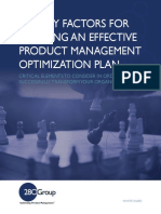 Five Key Factors for Creating an Effective Product Management Optimization Plan