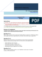 Object Oriented Software Engineering: Assignment # 01 20 Marks