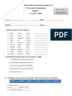 Starchild Innovative Learning Academy English Exam