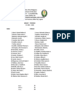 Republic of the Philippines Grade 7 Roster