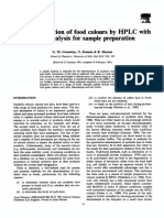 The Determination of Food Colours by HPLC With On-Line Dialysis For Sample Preparation PDF