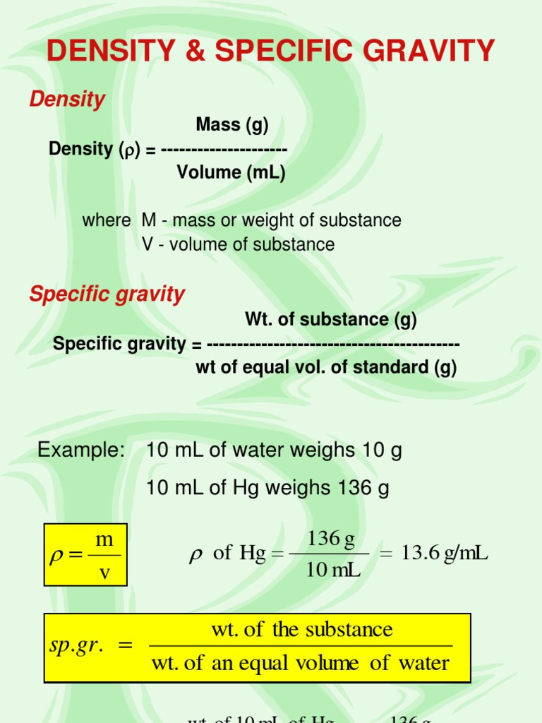 Density & Specific Gravity PDF