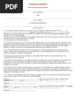 Commission Agreement For Tenant Placement