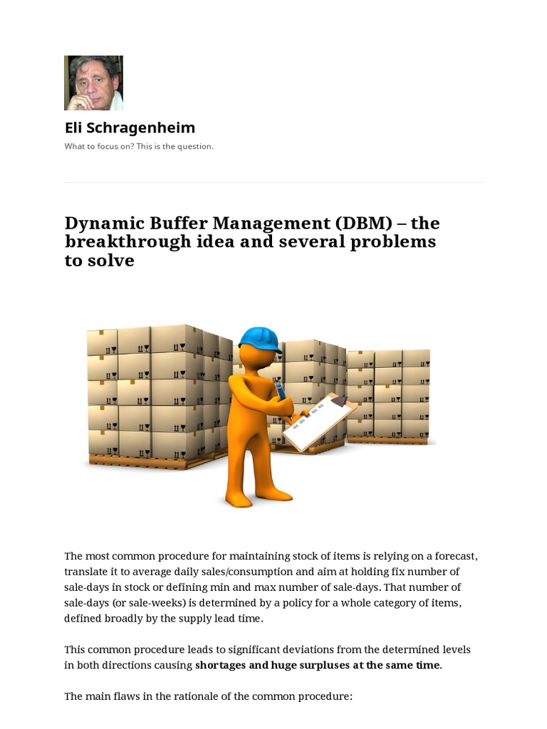 Dynamic Buffer Management in Inventory | PDF | Forecasting | Uncertainty
