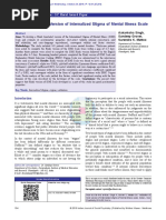 Validation of Hindi Version of Internalized Stigma of Mental Illness Scale