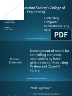 Controlling Computer Applications Using Hand Gestures