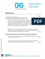 Decretos e información sobre infraestructuras, educación y subvenciones en Galicia