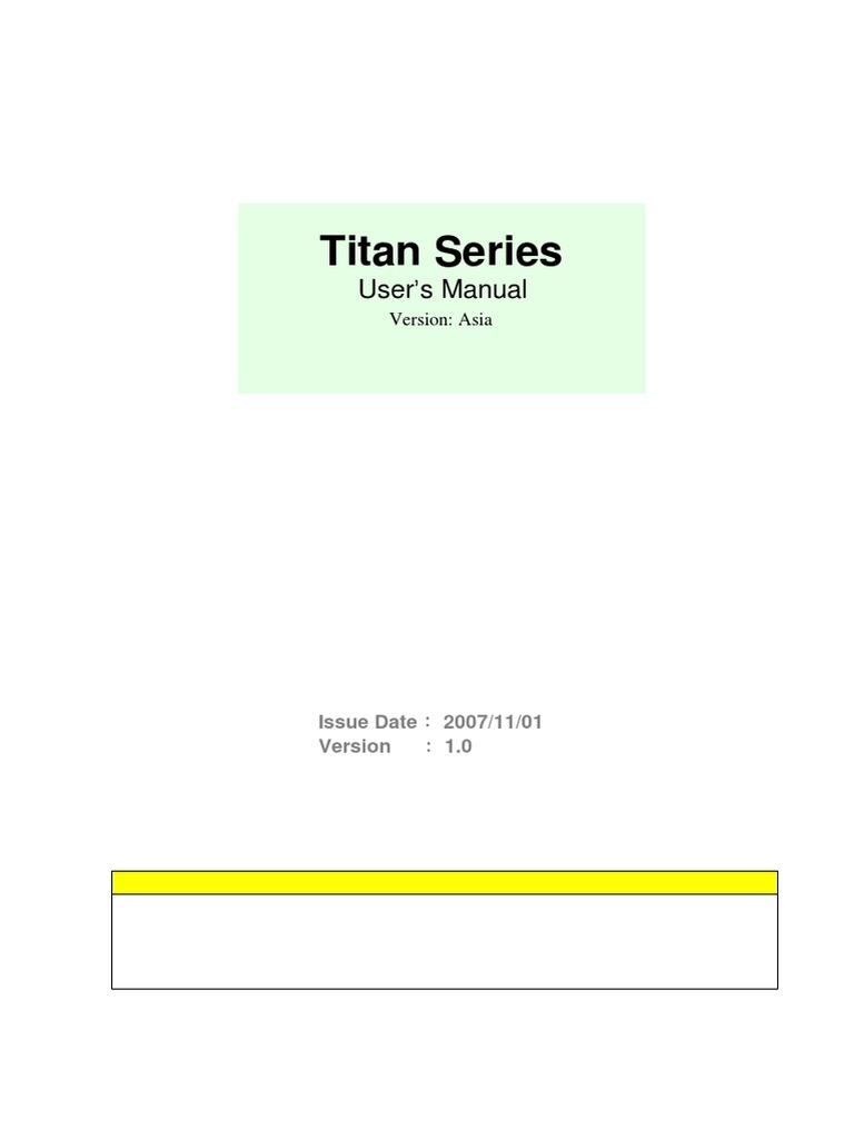 Titan Series Operatin Manual PDF | PDF | Lubricant | Pallet