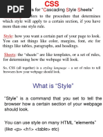 CSS Stands For " Ascading Tyle Heets": Cascading