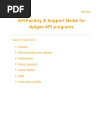 API Factory & Support Model For Apigee API Programs