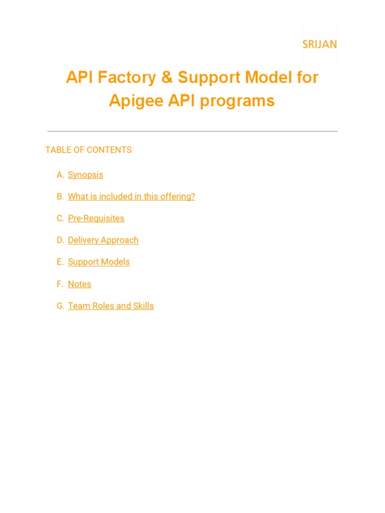 API Factory & Support Model For Apigee API Programs | PDF | Drupal ...