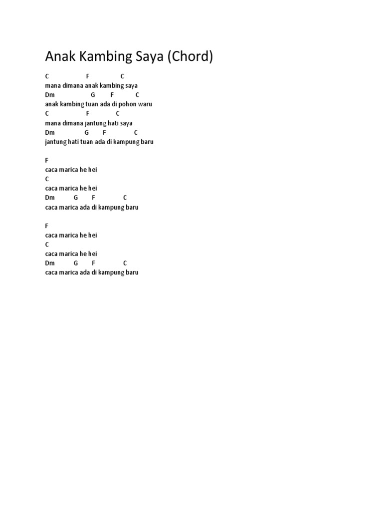 Anak Kambing Saya | PDF