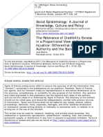 Social Epistemology: A Journal of Knowledge, Culture and Policy