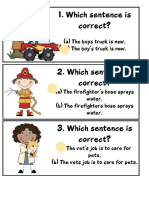 Which Sentence Is Correct?: (A) The Boys Truck Is New. (B) The Boy's Truck Is New