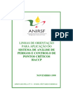 ANIRSF - Linhas de orientação para a aplicação do sistema de análise de perigos e controlo de pontos críticos HACCP
