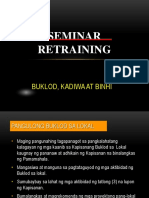 Seminar at Retraining Bukabin