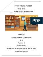 Computer Science Project 2019-2020 Library Management System