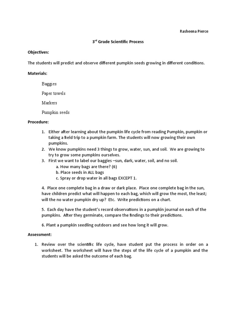 3rd Grade Scientific Process | PDF | Scientific Method | Hypothesis