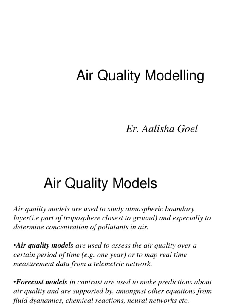 Air Quality Modelling Techniques | PDF | Atmosphere Of Earth ...
